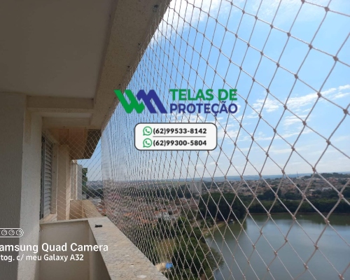 Tela de proteção no Setor Marista